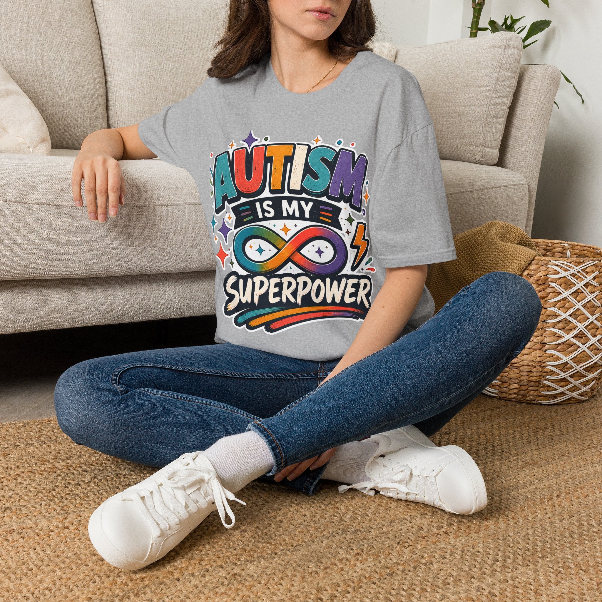Autism Is My Superpower Shirt Autism Awareness T Shirt Autism Acceptance Tee Infinity Heart Puzzle Design Neurodiversity Gift Unisex
