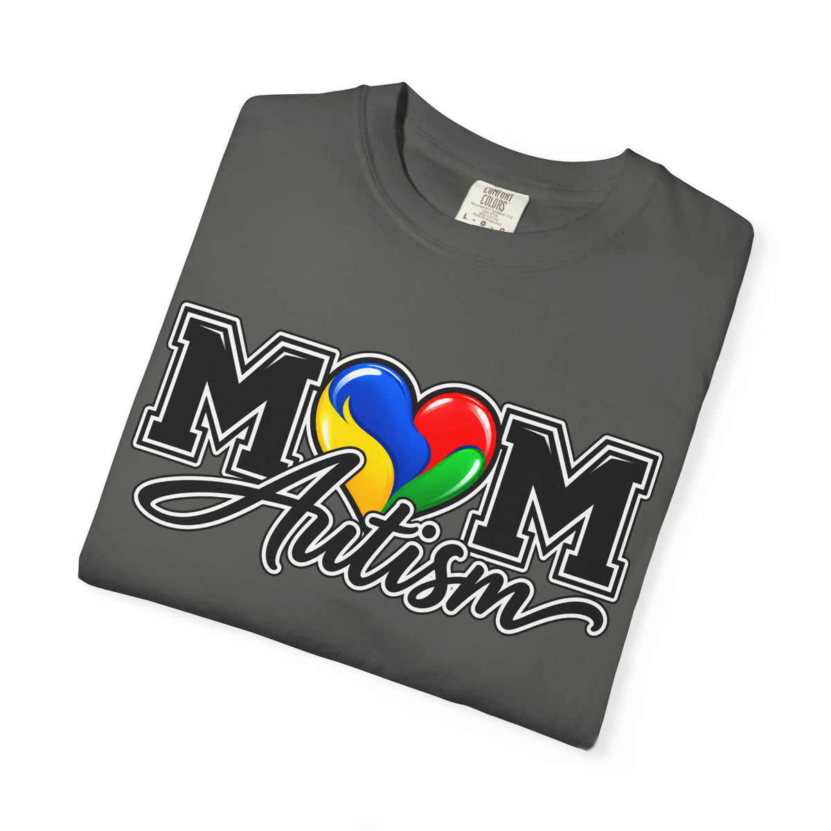 Mom Autism Heart T-Shirt, Autism Awareness Mom Tee, Autism Mom Gift Shirt, Autism Acceptance Family Apparel, Neurodiversity Gift