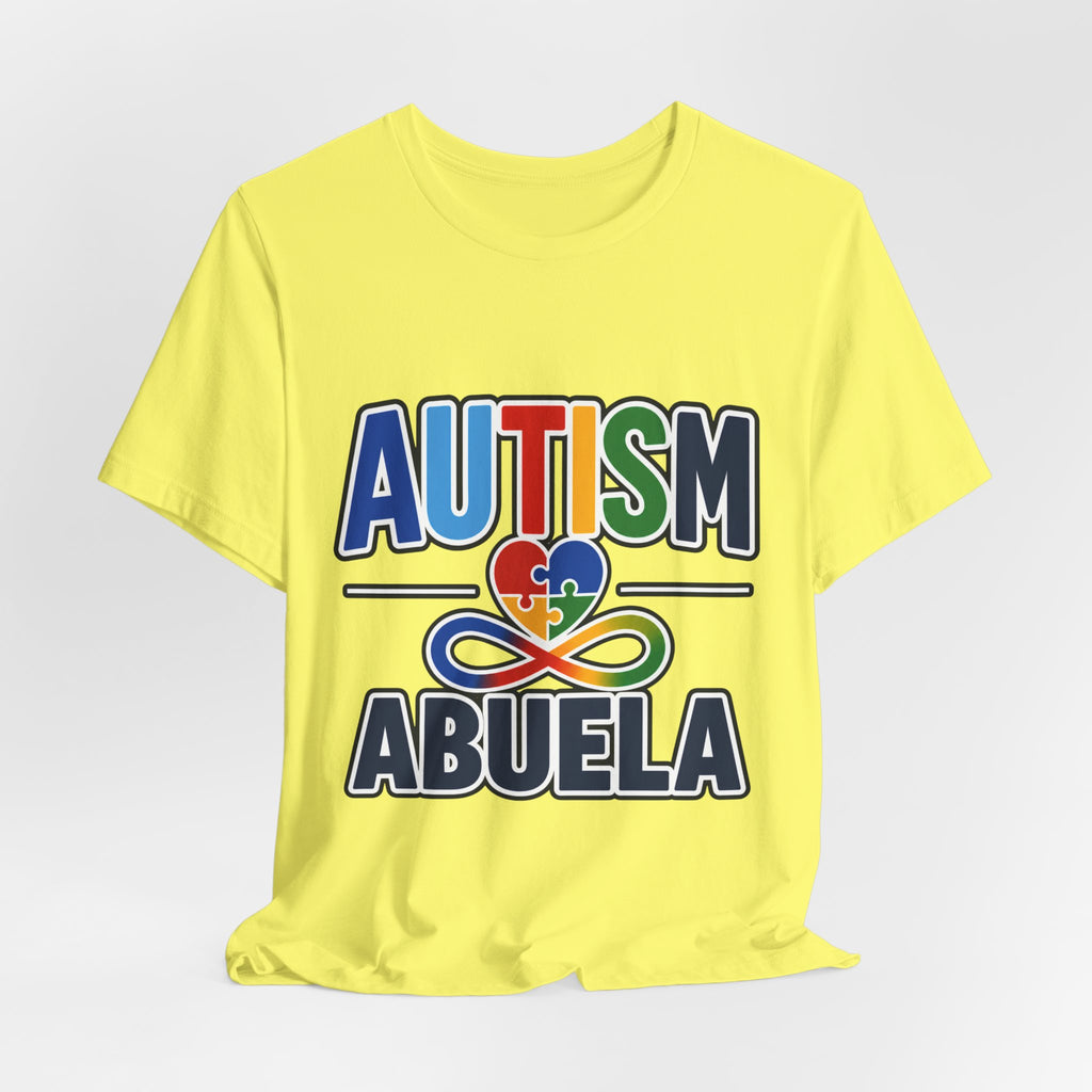 Autism Abuela Shirt | Spanish Autism Grandma T-Shirt | Puzzle Heart Infinity Design | Autism Awareness & Acceptance Gift