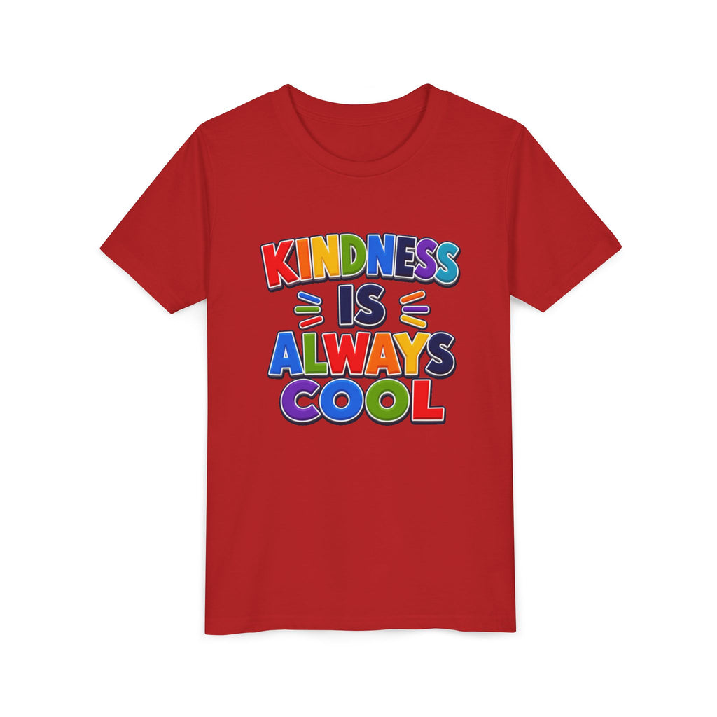 Kindness Is Always Cool youth tee | Rainbow Positive Message Shirt