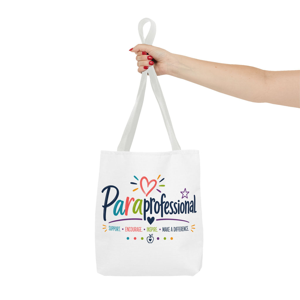 Paraprofessional Heart Logo Tote Bag | School Staff Appreciation