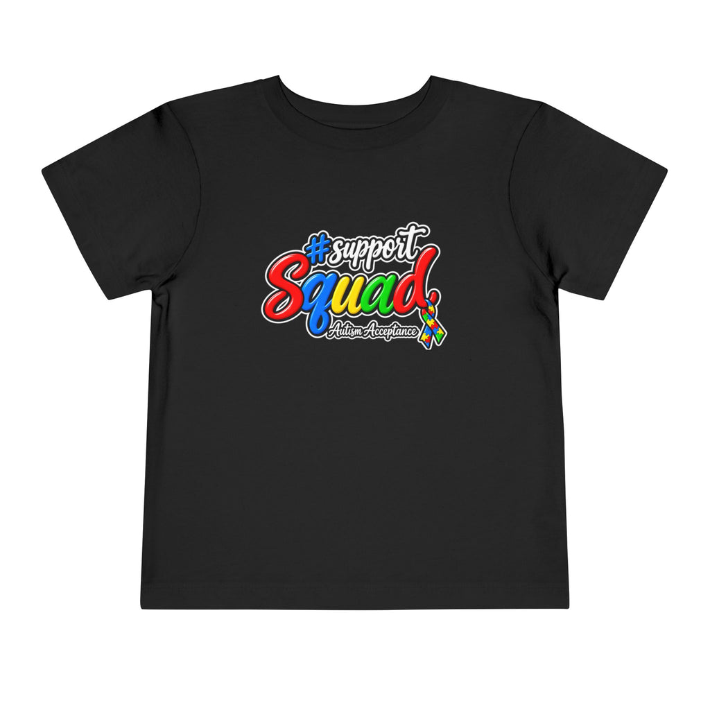 Support Squad Toddler Tee, Autism Awareness Puzzle Ribbon Shirt, Matching Family Toddler Autism Acceptance Gift