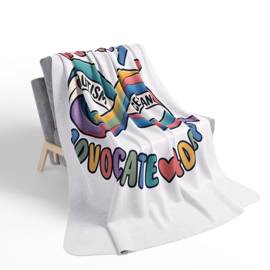 Autism Acceptance Infinity Sherpa Blanket, Advocate Adapt Throw, Autism Awareness Gift  Neurodiversity Blanket Autism Family Gift
