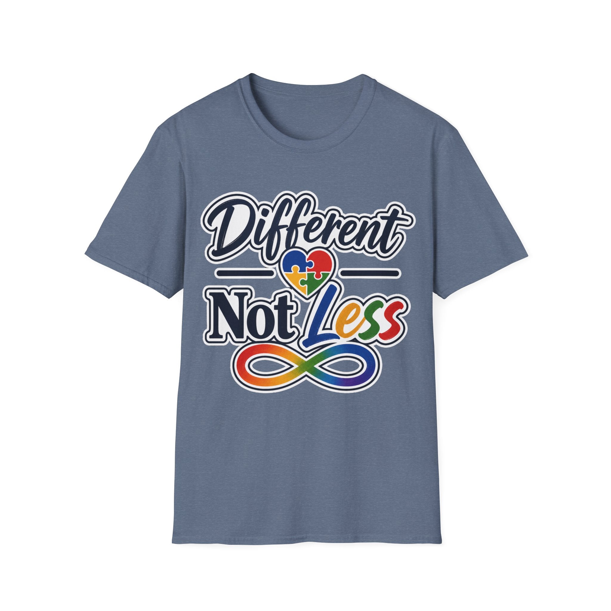Different Not Less T-Shirt | Autism Awareness Puzzle Heart & Infinity Shirt