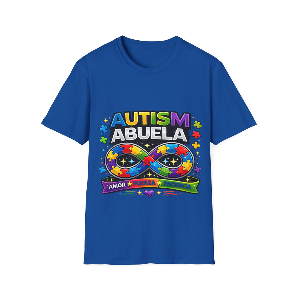 Autism Abuela T-Shirt | Rainbow Puzzle Infinity Design