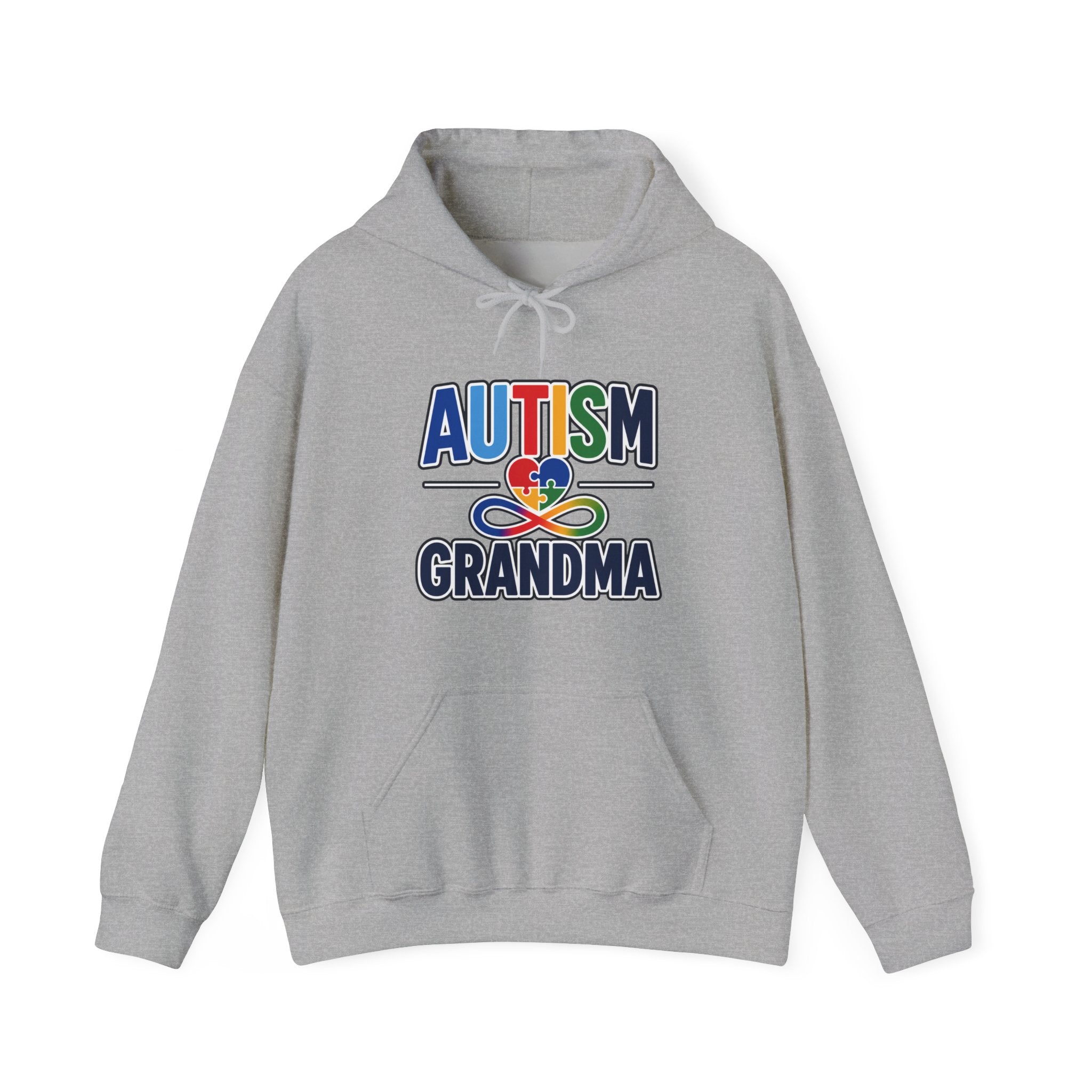 Autism Grandma Hoodie | Puzzle Heart Infinity Sweatshirt | Proud Autism Grandma Gift | Autism Awareness & Acceptance Hoodie