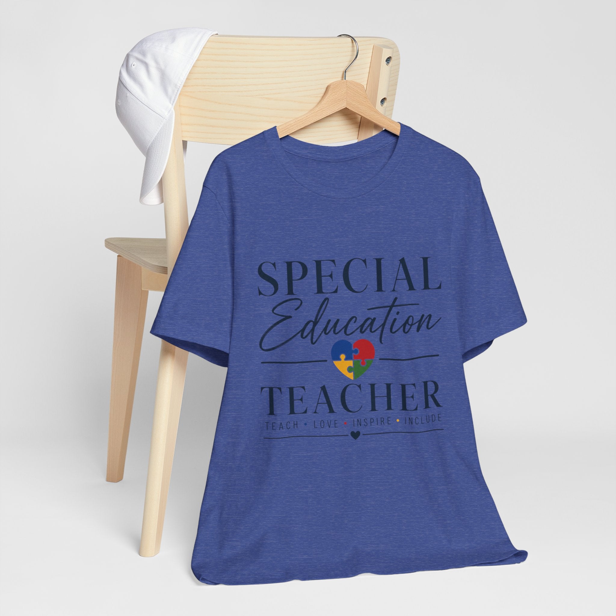 Special Education Teacher Shirt | Teach Love Inspire T-Shirt | Puzzle Heart Graphic Tee | Autism Acceptance Gift | Inclusive Teacher