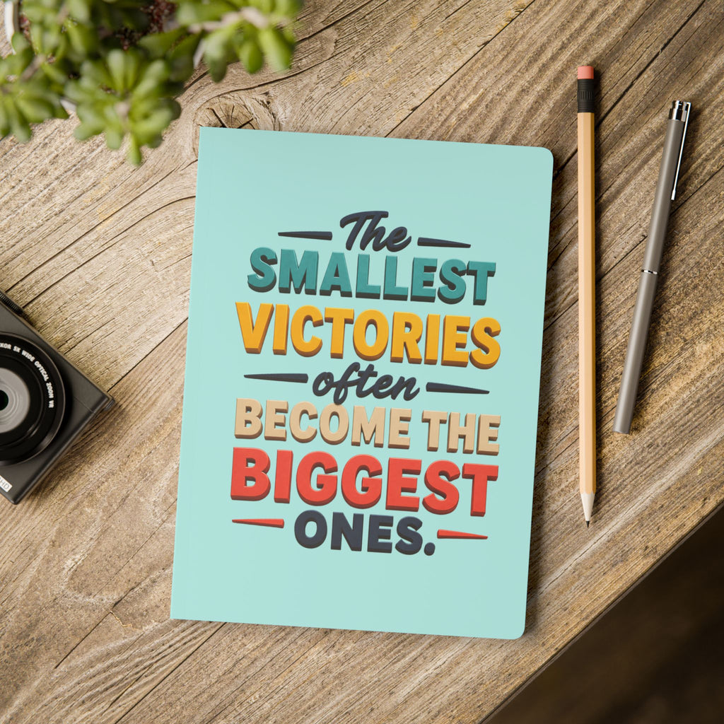 Smallest Victories inspirational quote Journal | softcover motivational notebook