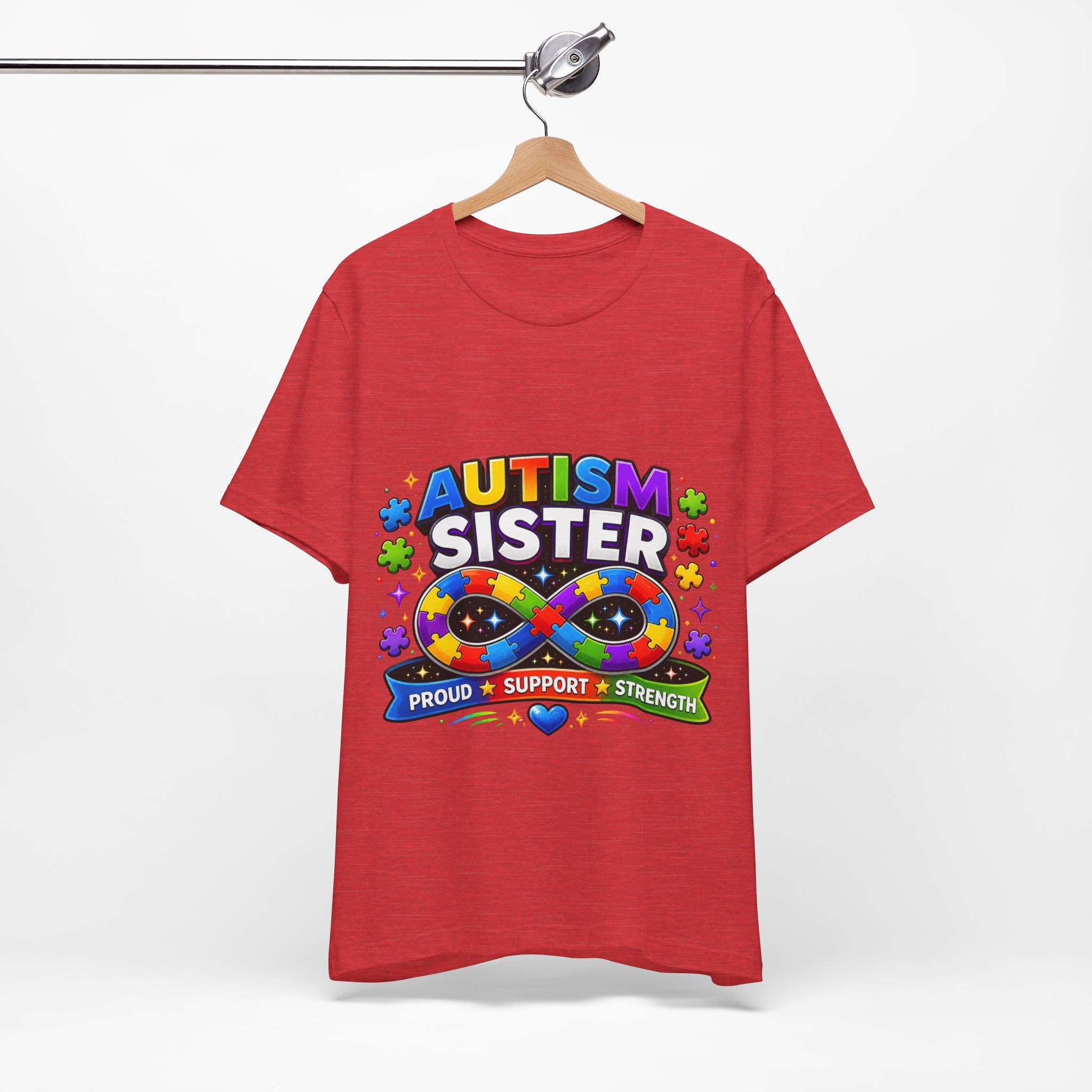 Autism Sister Tee | Puzzle Infinity Support Strength Shirt