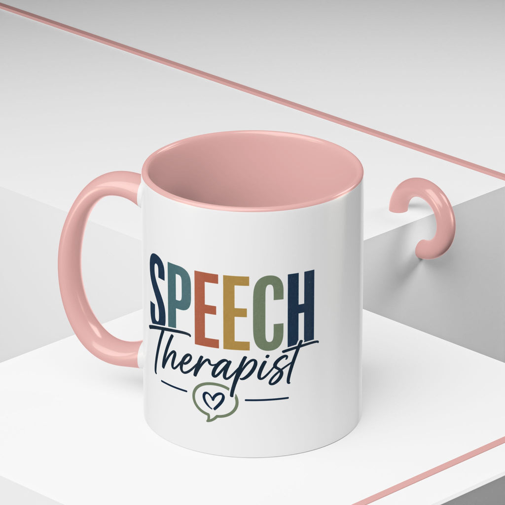 Speech Therapist Coffee Mug | Colorful Lettering Accent Mug