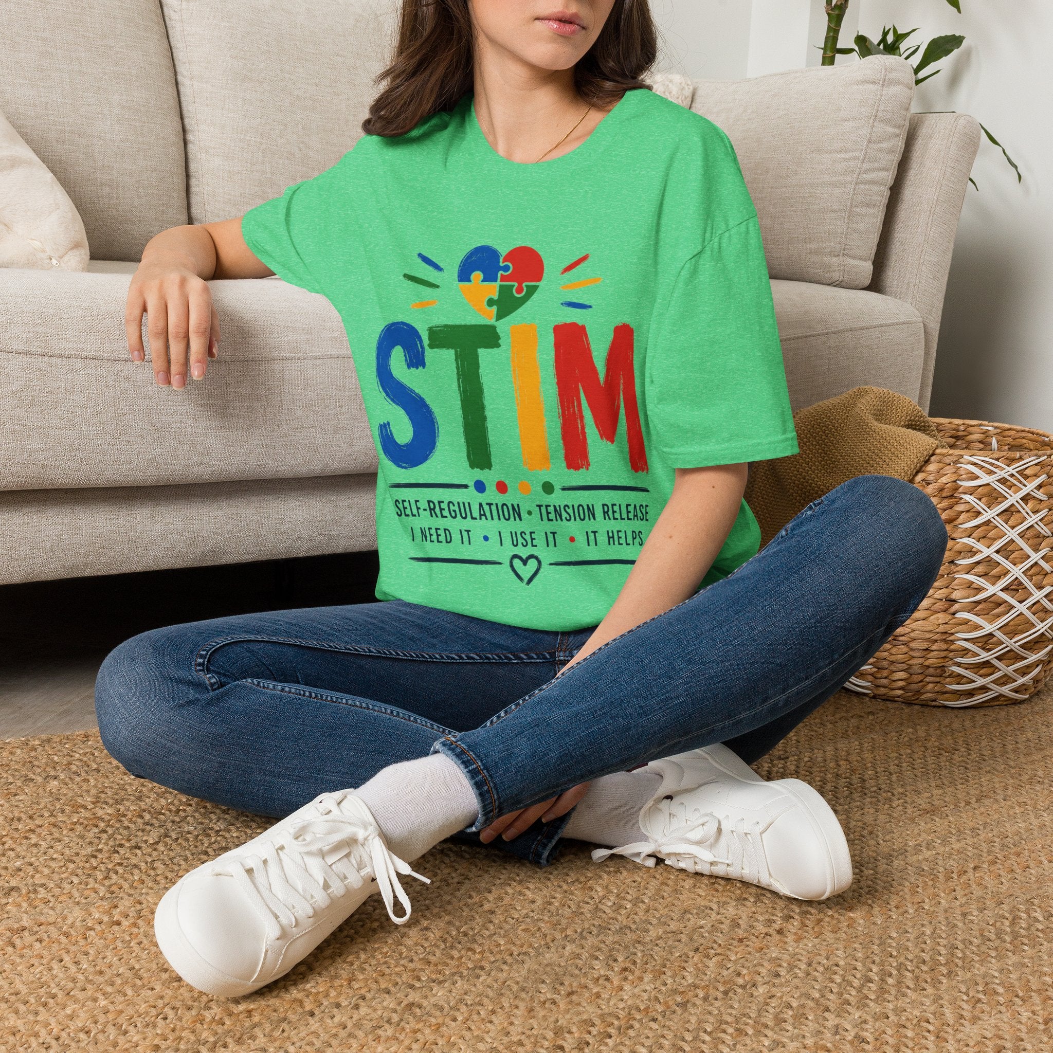 Autism Sensory Shirt | STIM Puzzle Heart Autism Awareness Shirt, Sensory Regulation Support Gift
