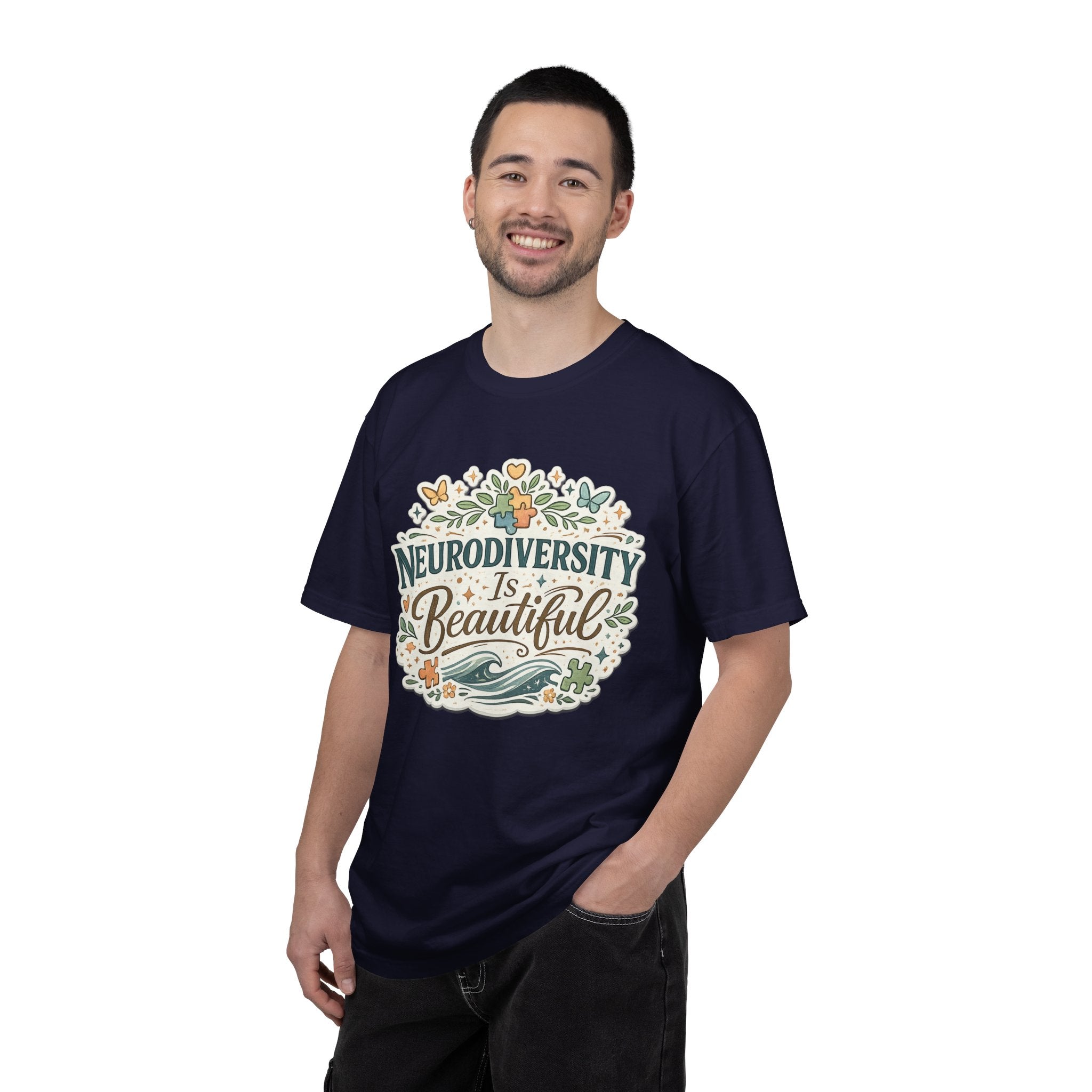 Neurodiversity Is Beautiful T-shirt | Floral Wave Awareness Tee