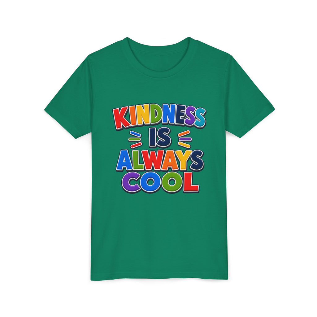 Kindness Is Always Cool Youth Tee | Rainbow Kids Shirt, Positive Message