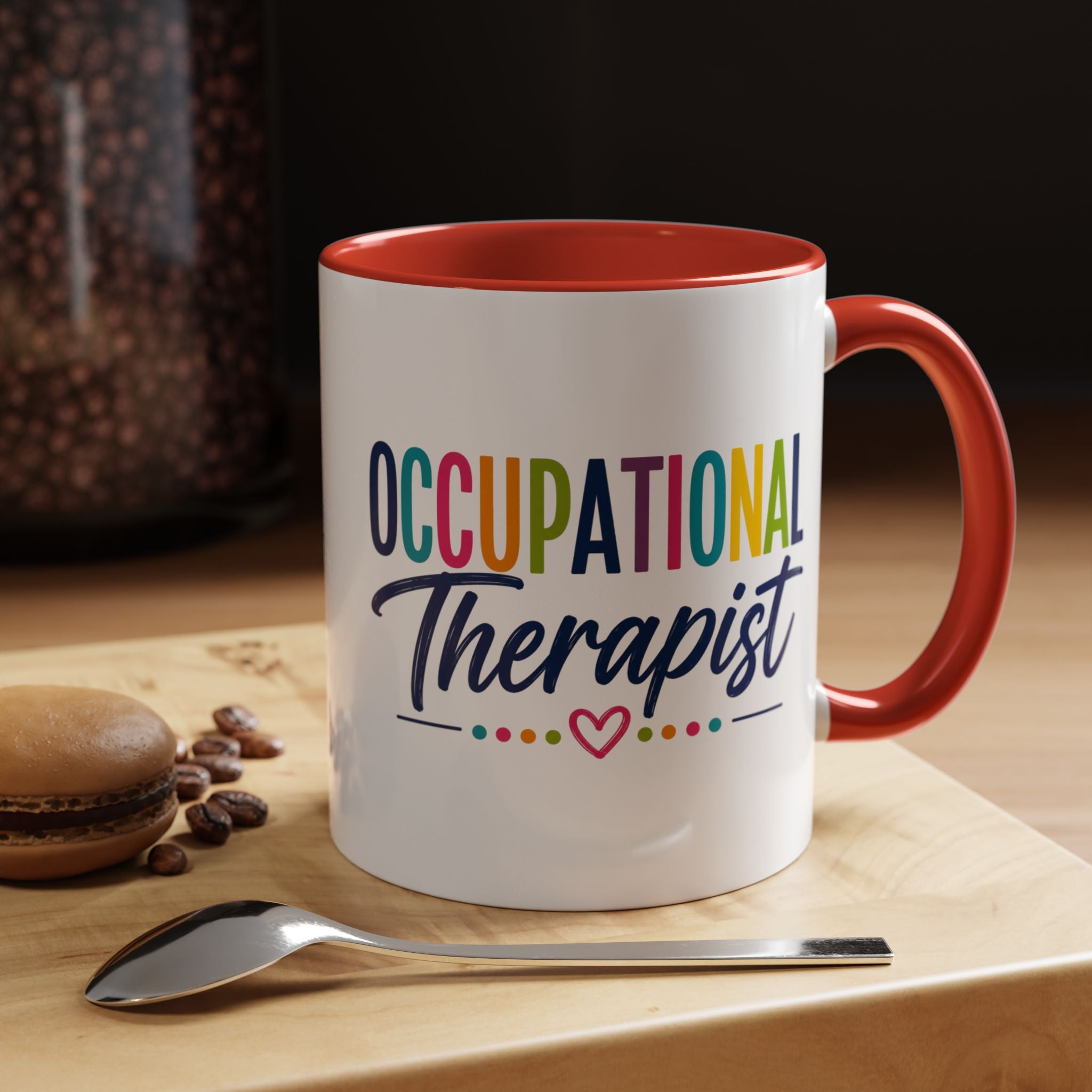 Occupational Therapist Mug | Accent Coffee Mug, Colorful Script 11oz 15oz