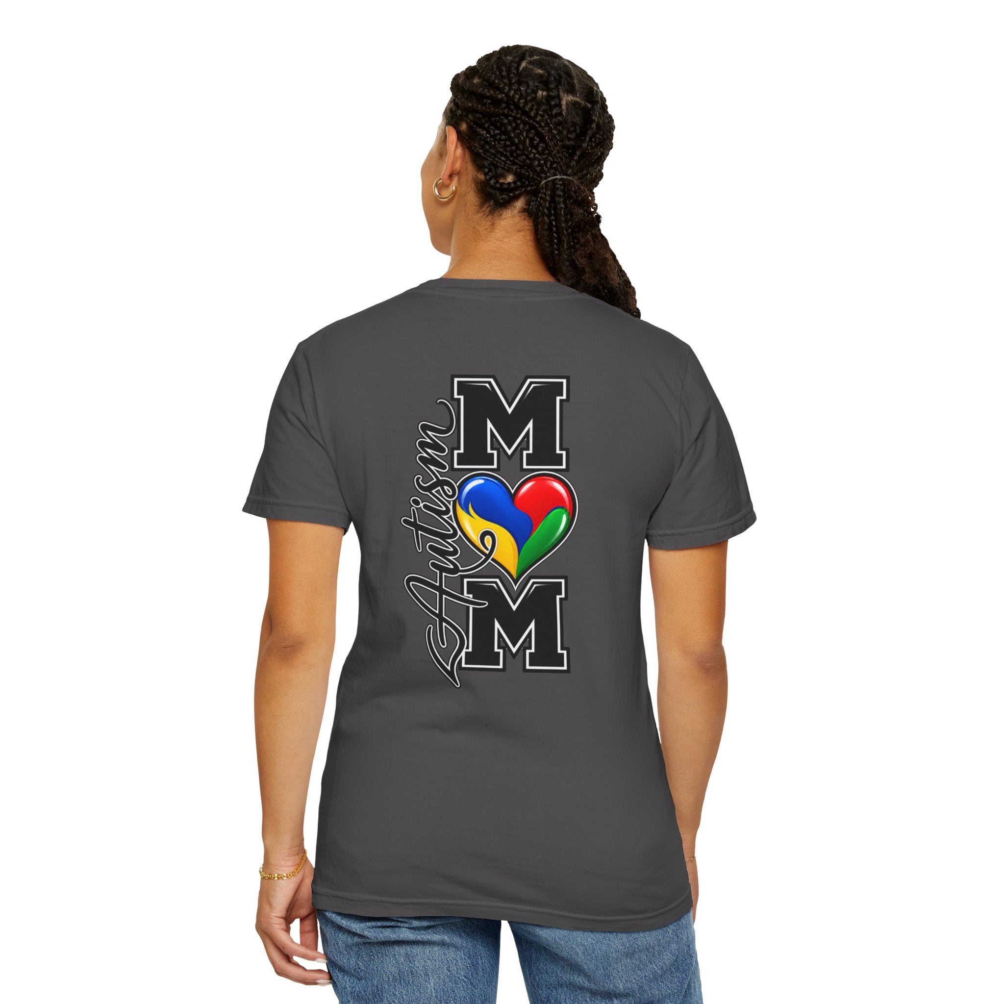 Autism Mom T-Shirt, Letter M Puzzle Heart Shirt, Autism Awareness Mom Tee, Autism Acceptance Gift, Neurodiversity Family Apparel