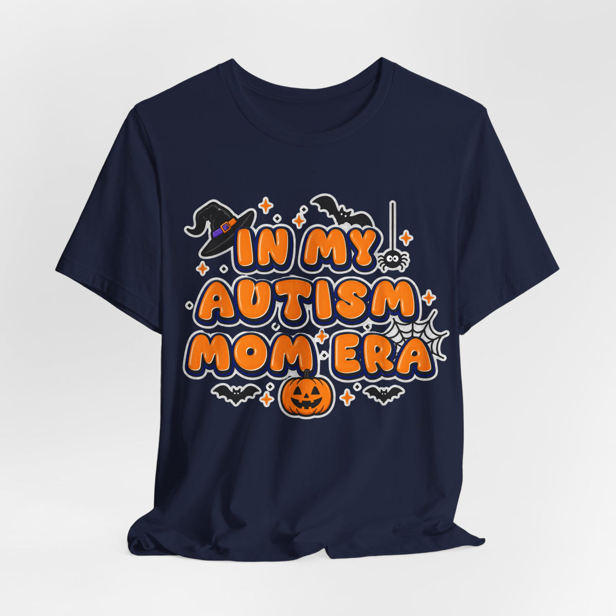 In My Autism Mom Era Tee | Halloween Pumpkin Witch Bat Spiderweb