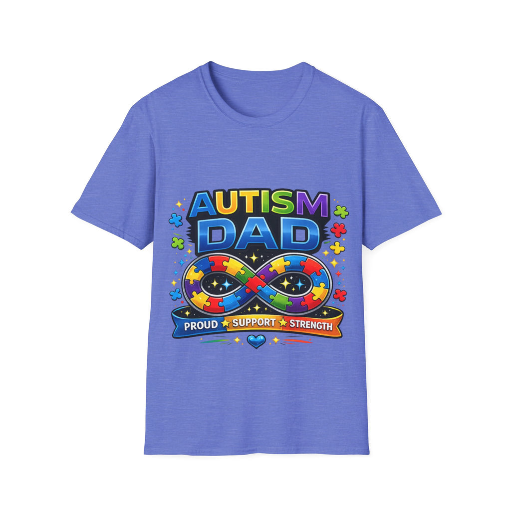 Autism Dad Shirt | Proud Autism Father Tee | Infinity Puzzle Ribbon T-Shirt | Autism Awareness Gift for Dad | Neurodiversity Support