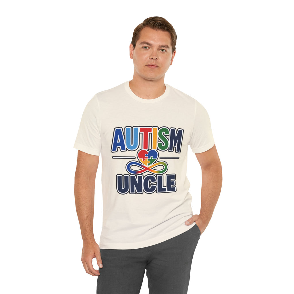 Autism Uncle Shirt | Proud Autism Uncle T-Shirt | Colorful Puzzle Ribbon Infinity Design | Autism Awareness & Acceptance Gift | Special Needs Family Apparel