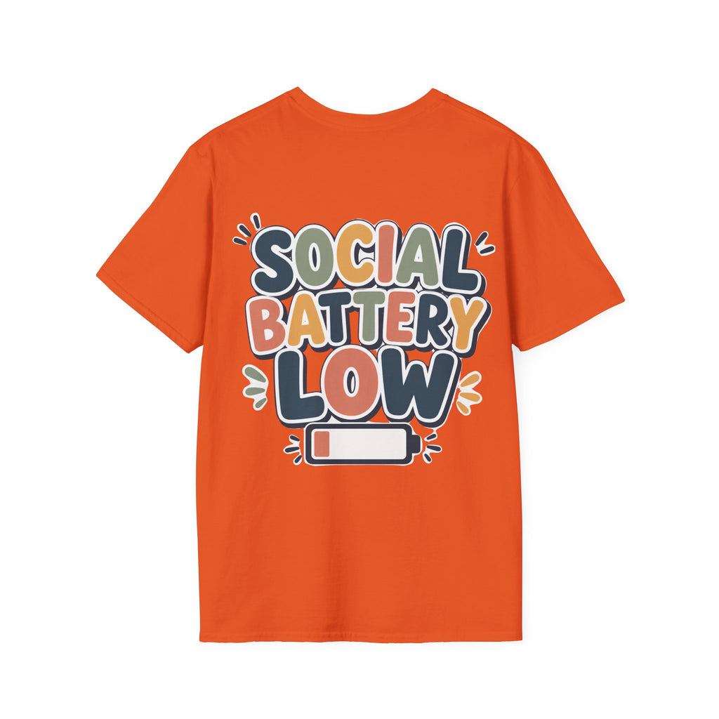 Social Battery Low Shirt | Introvert Tee | Funny Social Anxiety Shirt | Neurodivergent Apparel | ADHD Autism Mental Health Gift