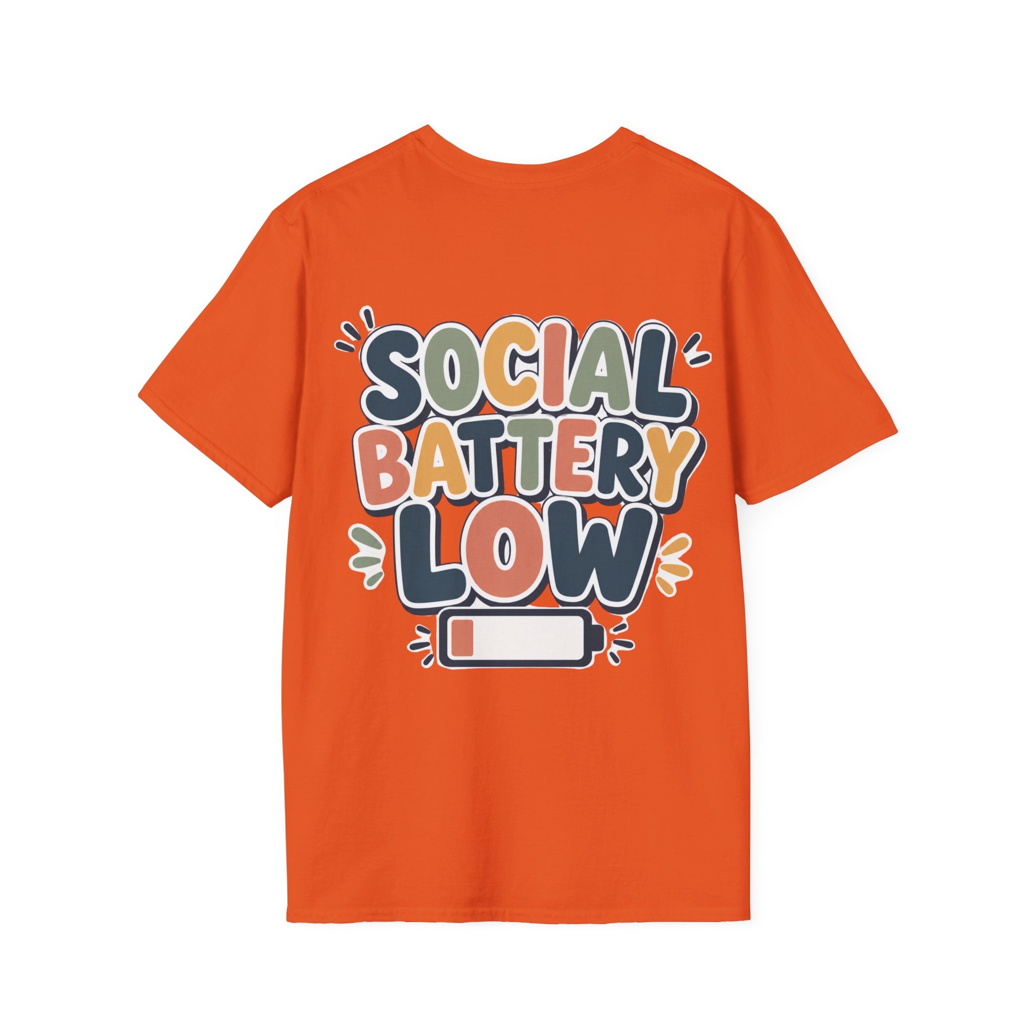 Social Battery Low Shirt | Introvert Tee | Funny Social Anxiety Shirt | Neurodivergent Apparel | ADHD Autism Mental Health Gift