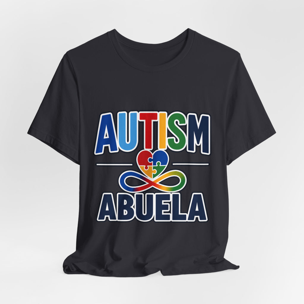 Autism Abuela Shirt | Spanish Autism Grandma T-Shirt | Puzzle Heart Infinity Design | Autism Awareness & Acceptance Gift