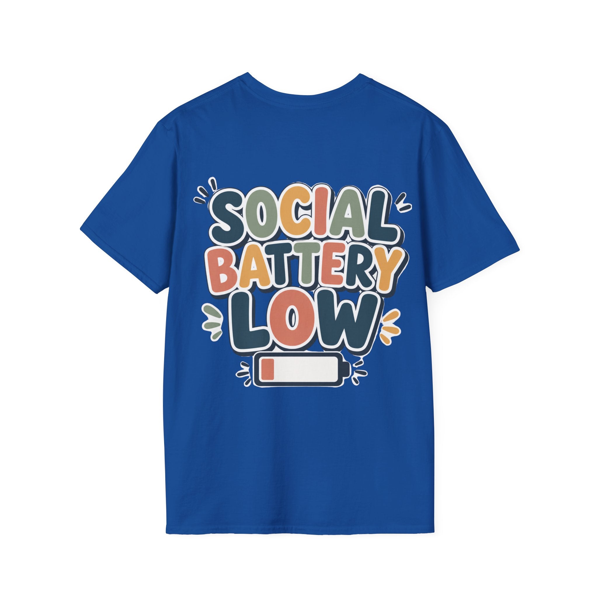 Social Battery Low Shirt | Introvert Tee | Funny Social Anxiety Shirt | Neurodivergent Apparel | ADHD Autism Mental Health Gift