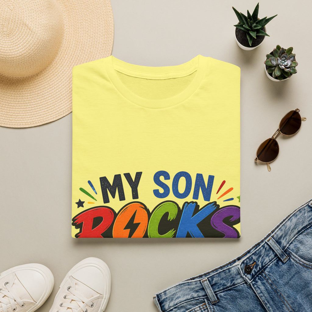 My Son Rocks the Spectrum Shirt, Autism Mom Shirt, Proud Autism Parent Tee, Autism Acceptance T-Shirt, Special Needs Mom Apparel