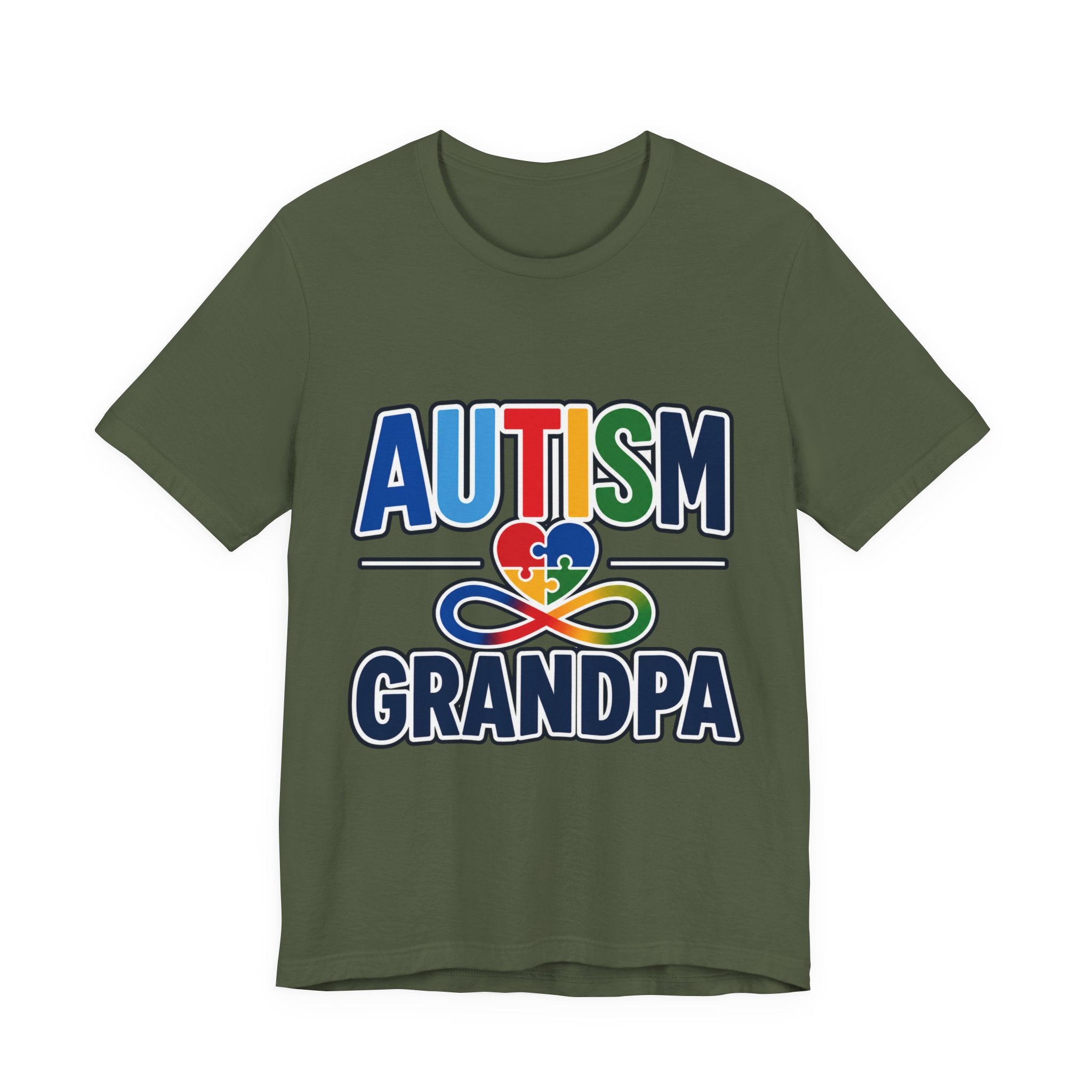 Autism Grandpa Shirt | Puzzle Heart Infinity T-Shirt | Proud Autism Grandpa Tee | Autism Awareness & Acceptance Gift for Grandpa