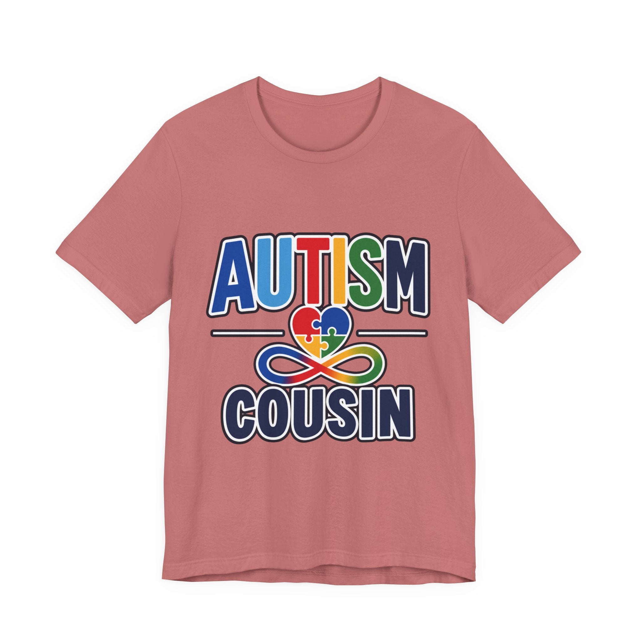 Autism Cousin Shirt | Proud Autism Cousin T-Shirt | Puzzle Heart Infinity Design | Autism Awareness & Acceptance Gift | Special Needs Family Apparel Tee