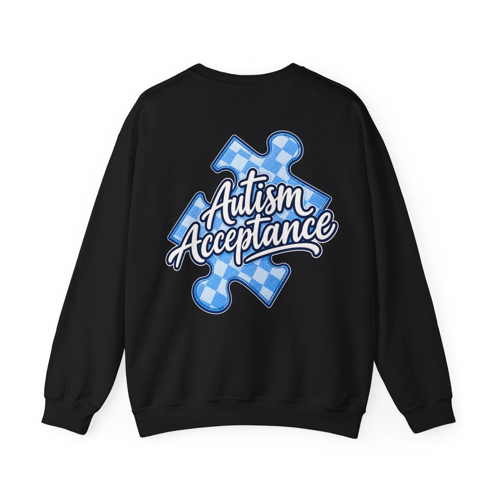 Autism Acceptance Sweatshirt, Puzzle Piece Awareness Crewneck, Autism Advocate Hoodie, Neurodiversity Gift, Autism Family Apparel