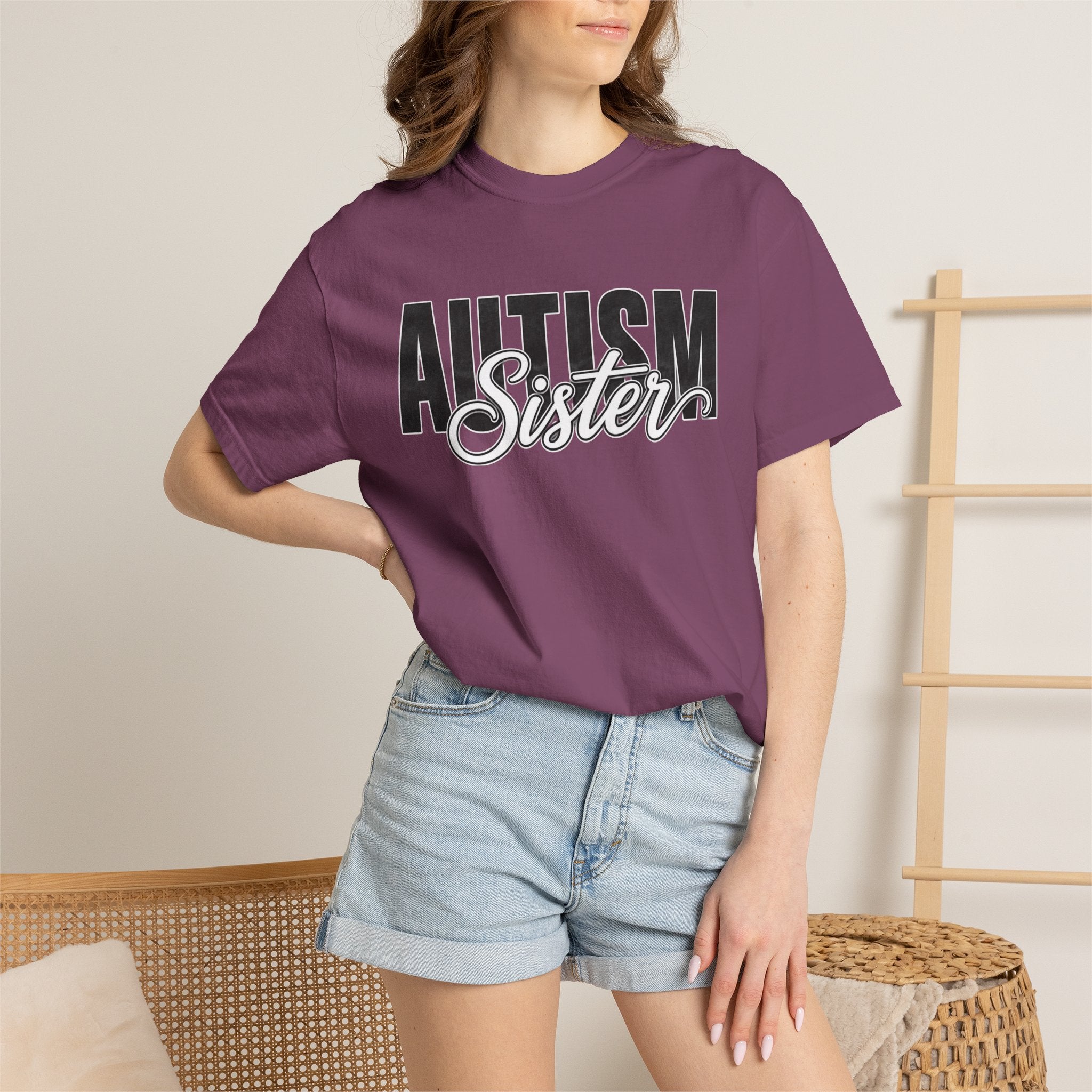 Autism Sister Shirt Proud Autism Sister T Shirt Autism Awareness Autism Acceptance Gift Puzzle Heart Special Needs Sibling Tee