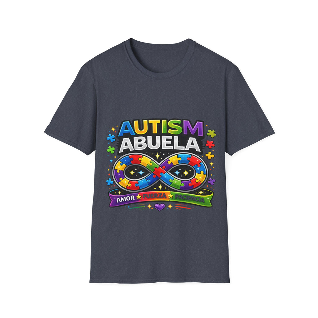 Autism Abuela T-Shirt | Rainbow Puzzle Infinity Design