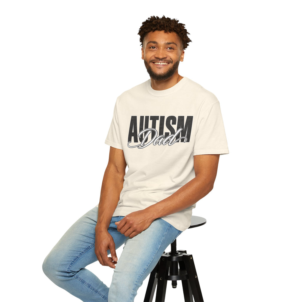 Autism Dad Shirt Autism Dad T Shirt Proud Autism Father Rainbow Block Letter Tee Autism Awareness Autism Acceptance Gift for Dad