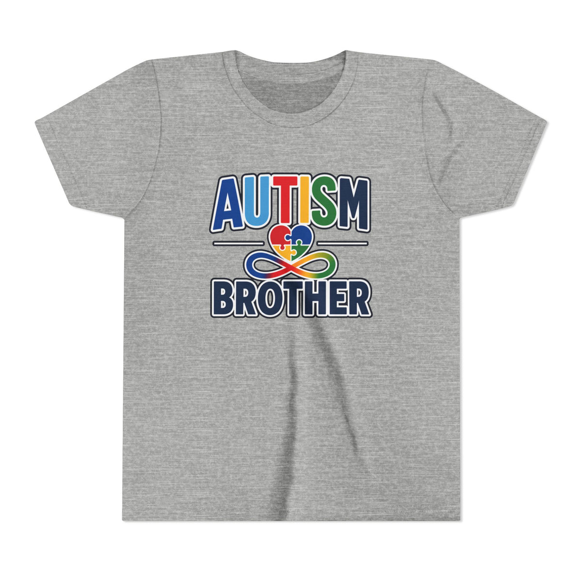 Autism Brother Youth Tee | Puzzle Heart Infinity Awareness Shirt