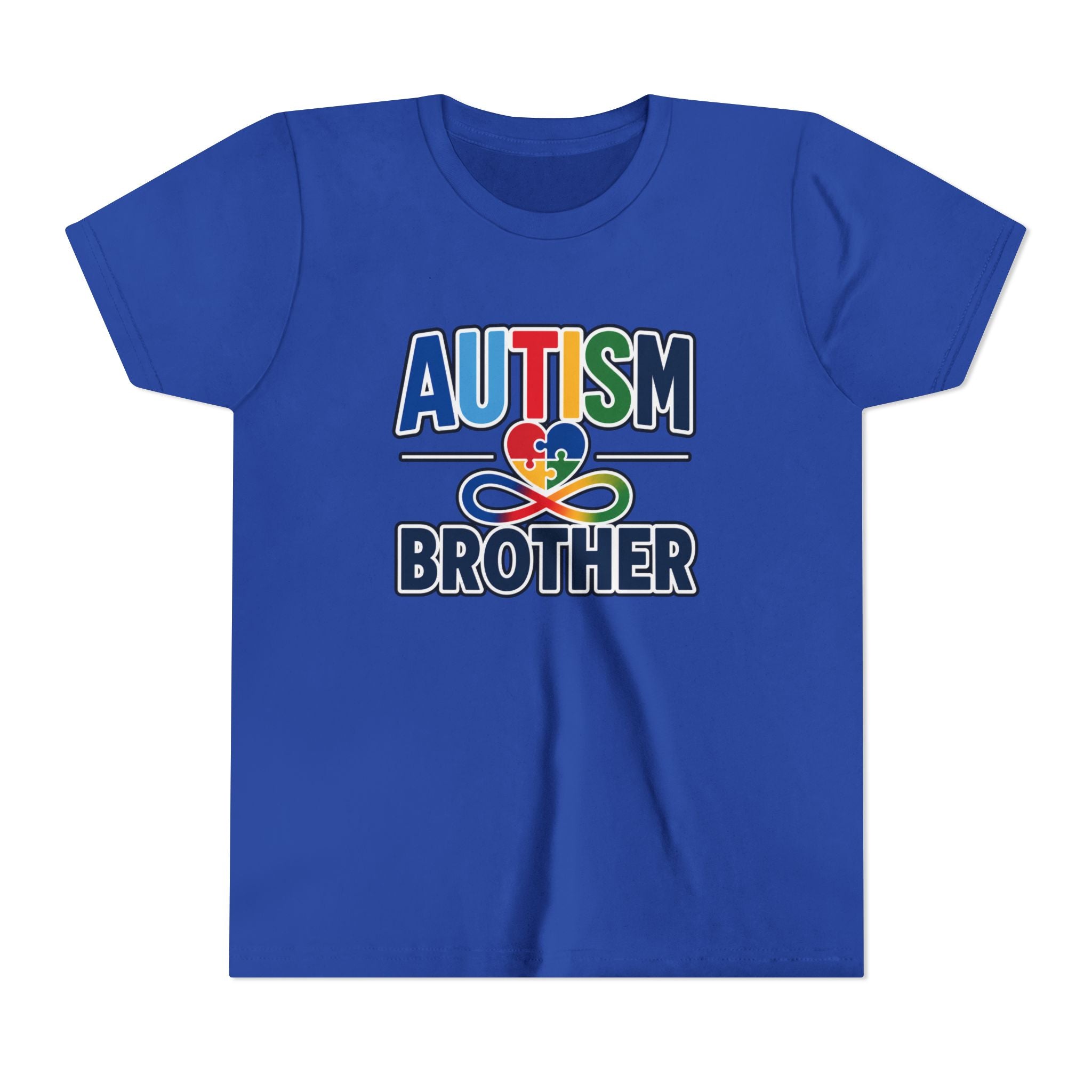 Autism Brother Youth Tee | Puzzle Heart Infinity Awareness Shirt