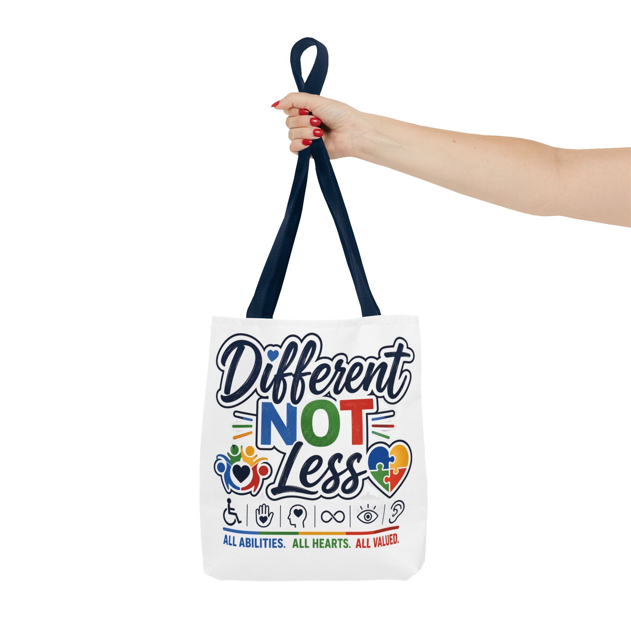 Different Not Less Tote Bag | Neurodiversity Awareness, All Abilities Design