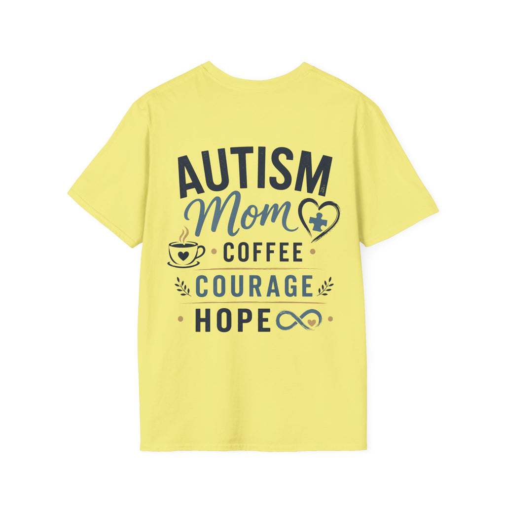 Autism Mom Shirt | Coffee Courage Hope Tee | Autism Mama T-Shirt | Special Needs Mom Gift | Autism Awareness Apparel | Neurodiversity