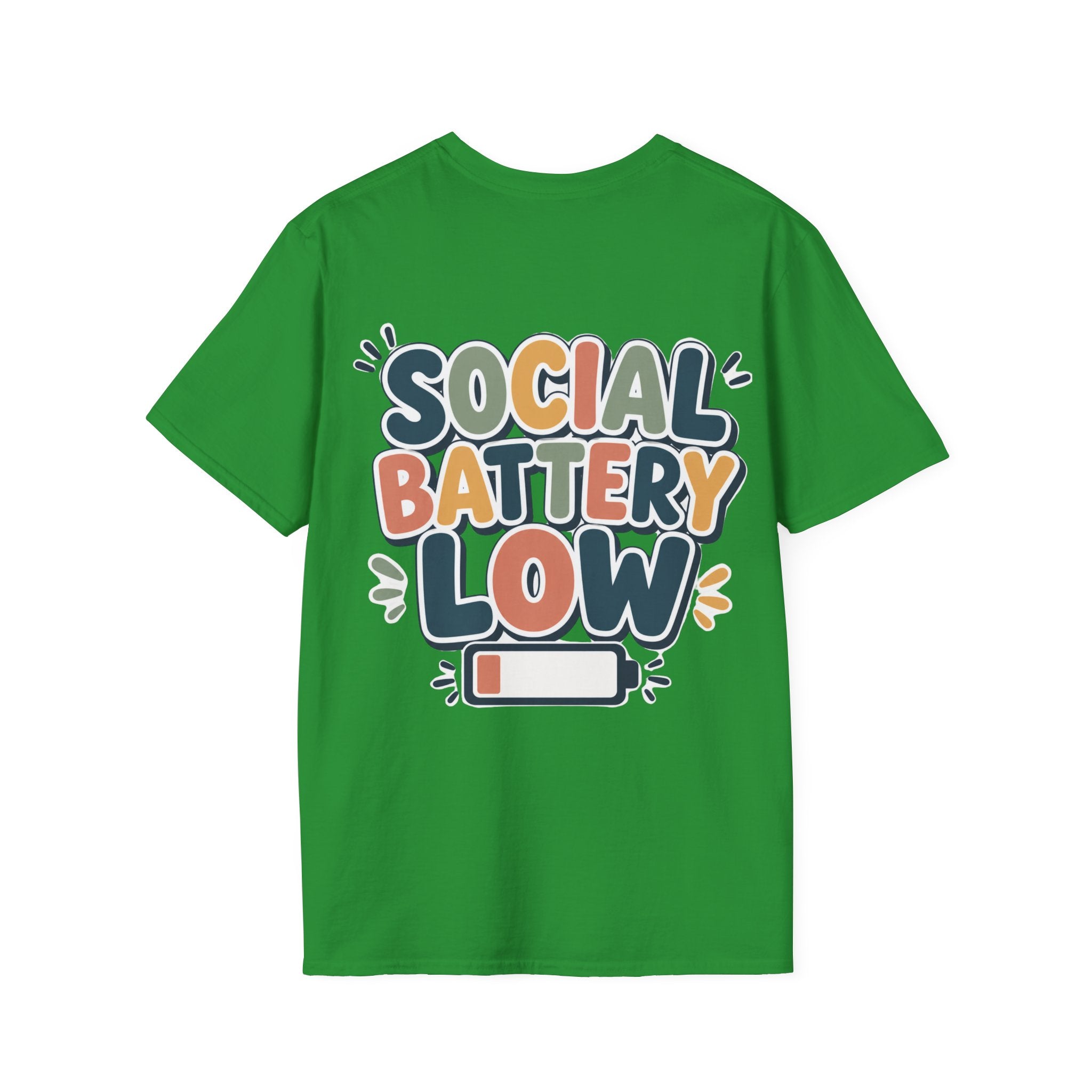 Social Battery Low Shirt | Introvert Tee | Funny Social Anxiety Shirt | Neurodivergent Apparel | ADHD Autism Mental Health Gift