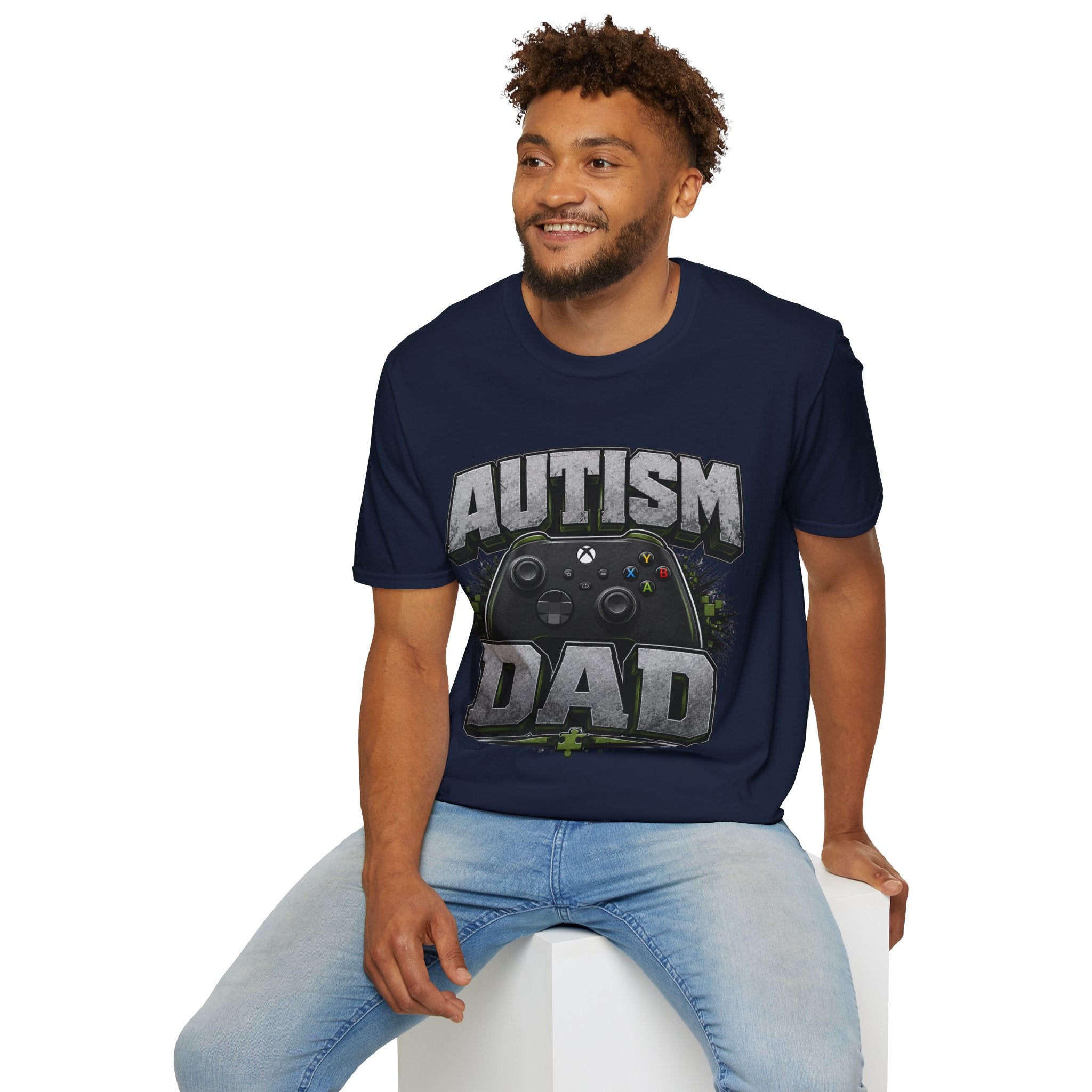 Autism Dad T-Shirt | Video Game Controller Awareness Tee
