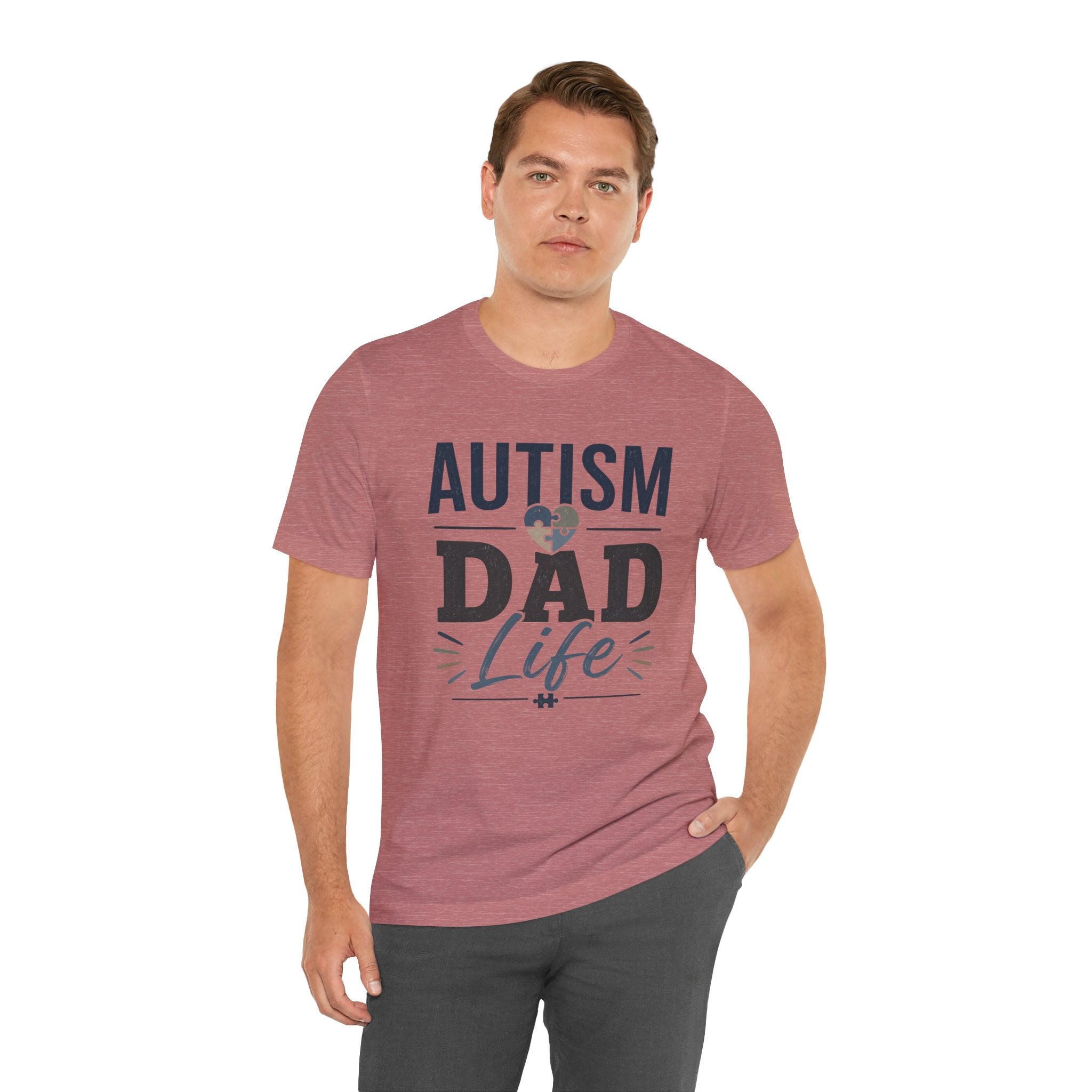 Autism Dad Life Shirt Autism Dad T Shirt Proud Autism Father Gift Autism Awareness Shirt Special Needs Dad Tee Puzzle Heart Design