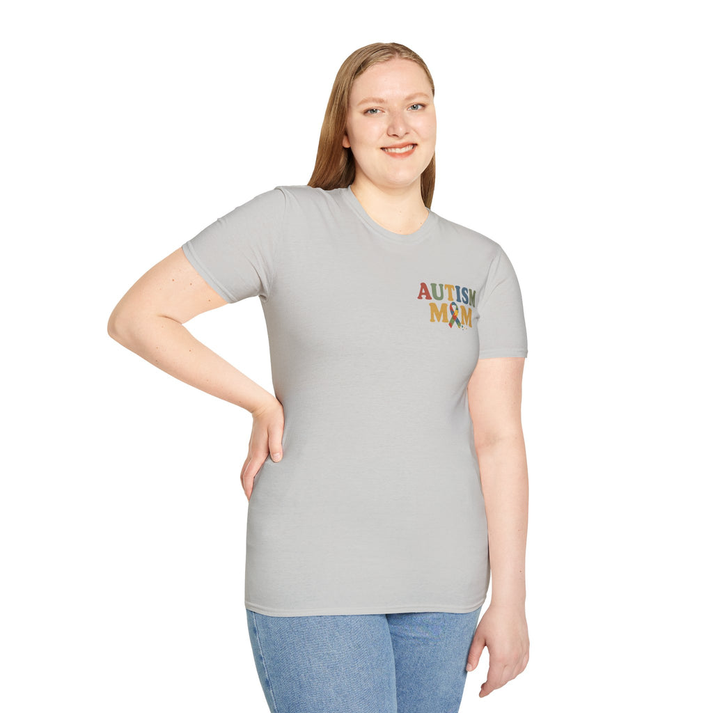 Autism Mom T-Shirt | Autism Awareness Ribbon, Supportive Mom Tee