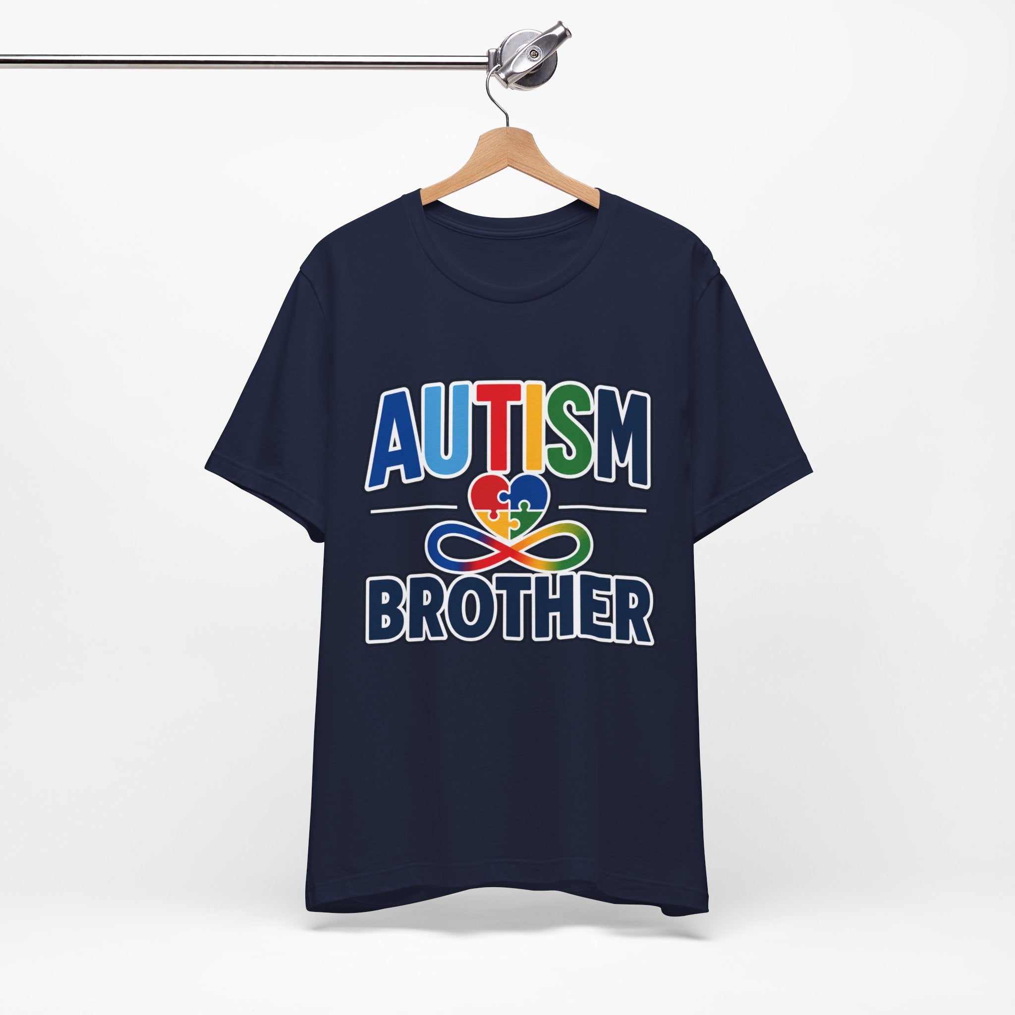 Autism Brother Shirt | Puzzle Heart Infinity T-Shirt | Proud Autism Sibling Tee | Autism Awareness & Acceptance Gift for Brother