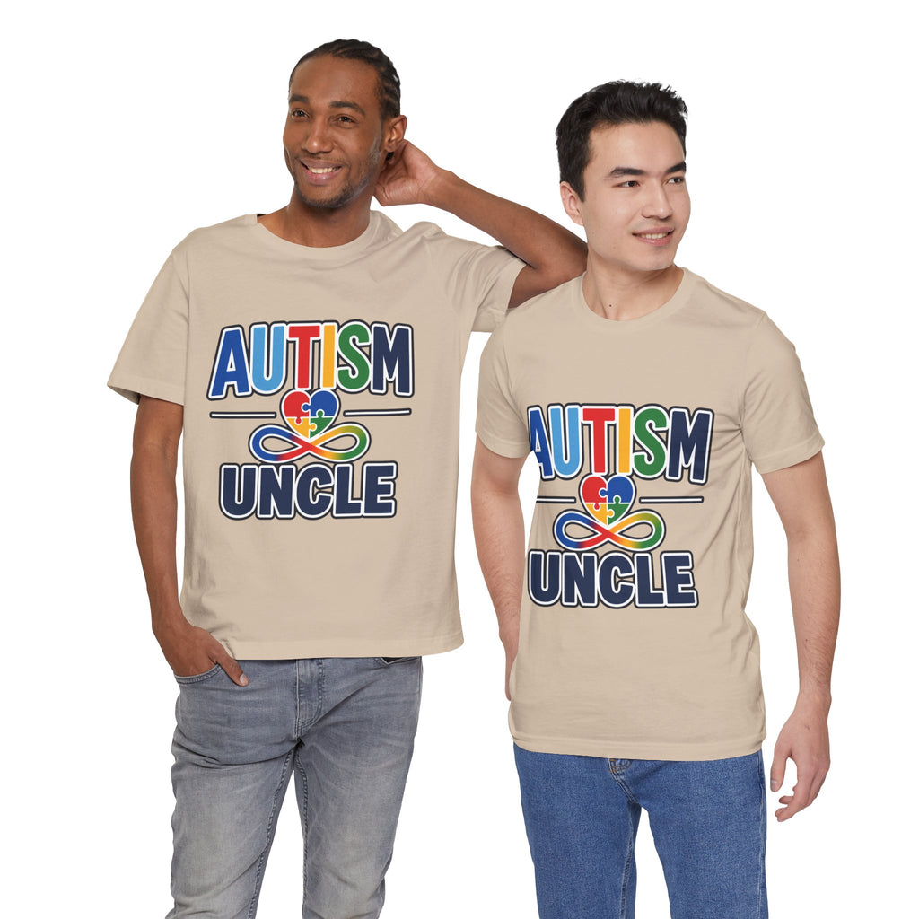 Autism Uncle Shirt | Proud Autism Uncle T-Shirt | Colorful Puzzle Ribbon Infinity Design | Autism Awareness & Acceptance Gift | Special Needs Family Apparel