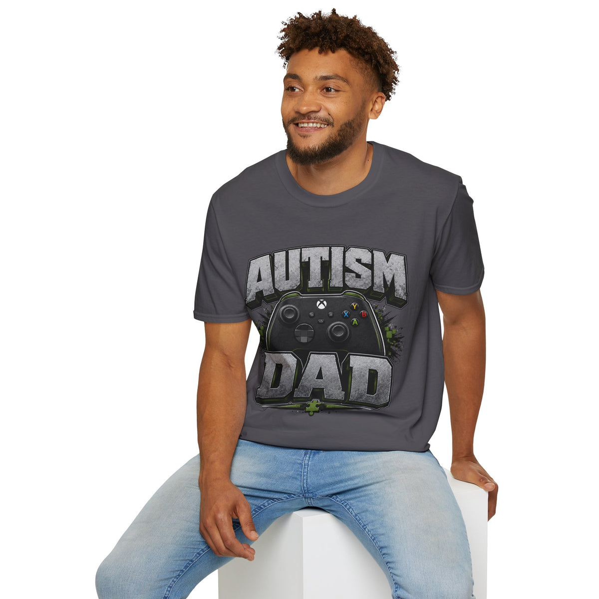 Autism Dad T-Shirt | Video Game Controller Awareness Tee