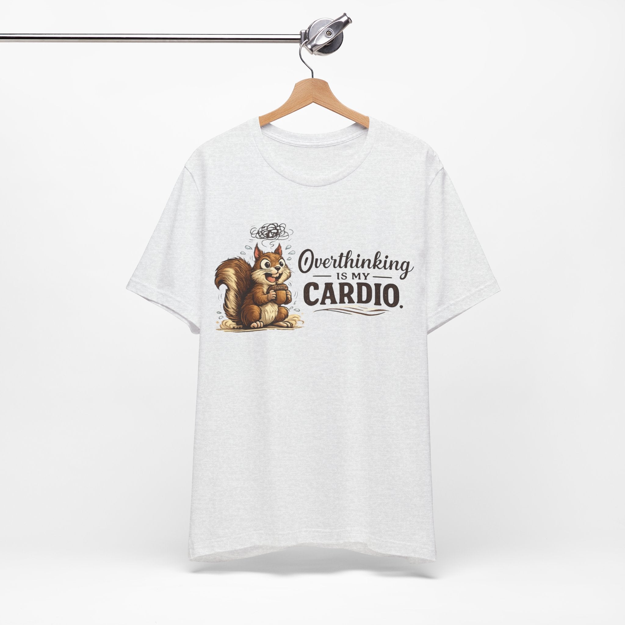 Overthinking Is My Cardio Shirt Funny Anxiety T Shirt ADHD Overthinking Tee Squirrel Graphic Mental Health Gift Neurodivergent Apparel