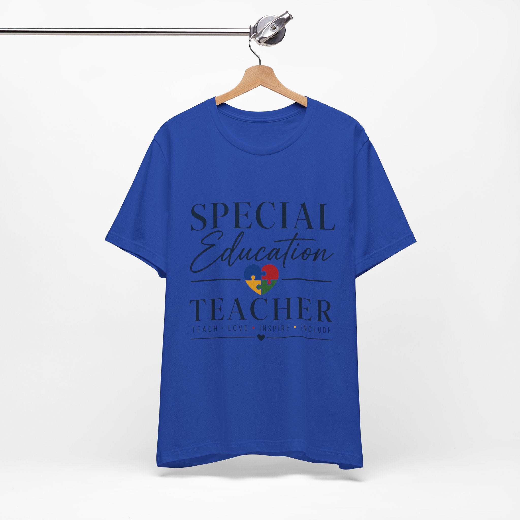 Special Education Teacher Shirt | Teach Love Inspire T-Shirt | Puzzle Heart Graphic Tee | Autism Acceptance Gift | Inclusive Teacher