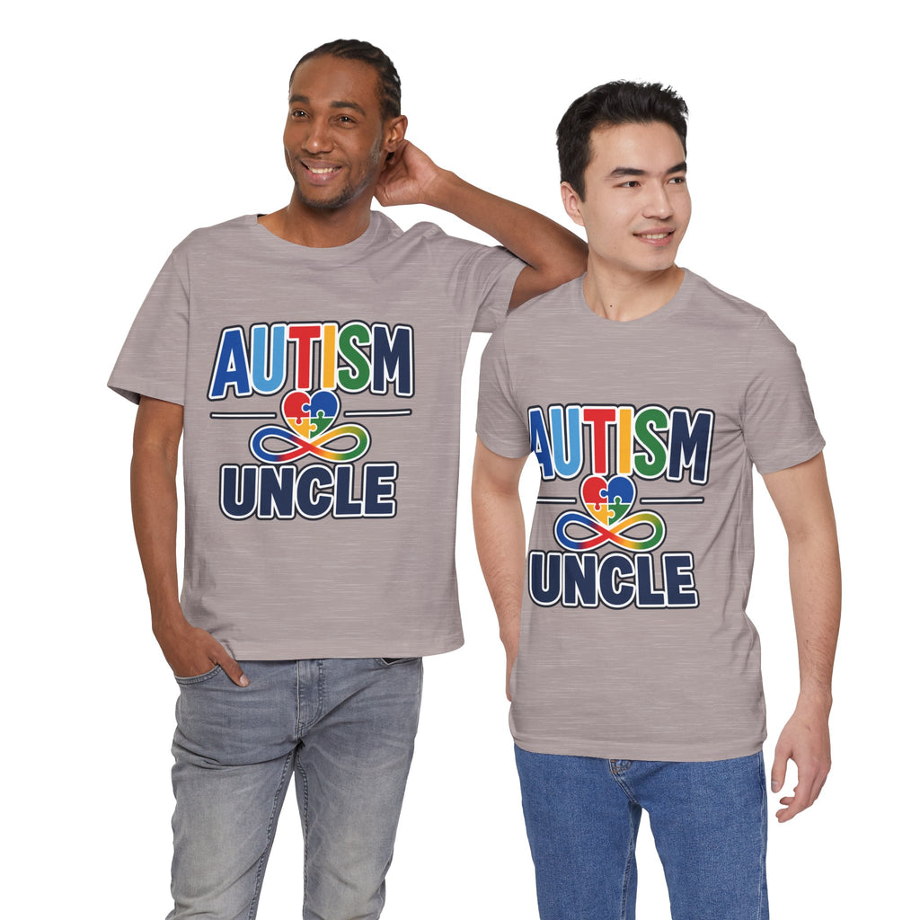 Autism Uncle Shirt | Proud Autism Uncle T-Shirt | Colorful Puzzle Ribbon Infinity Design | Autism Awareness & Acceptance Gift | Special Needs Family Apparel
