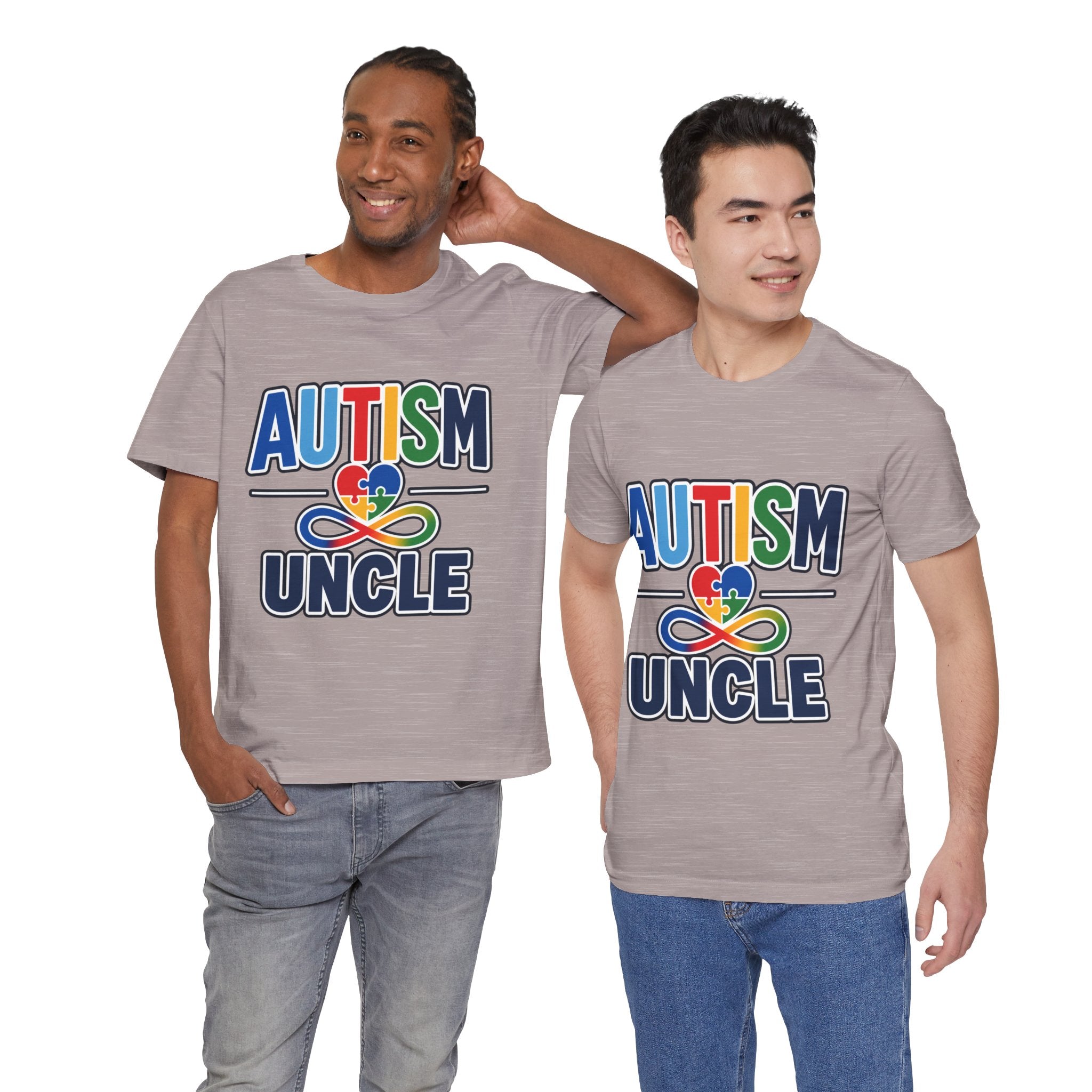Autism Uncle Shirt | Proud Autism Uncle T-Shirt | Colorful Puzzle Ribbon Infinity Design | Autism Awareness & Acceptance Gift | Special Needs Family Apparel