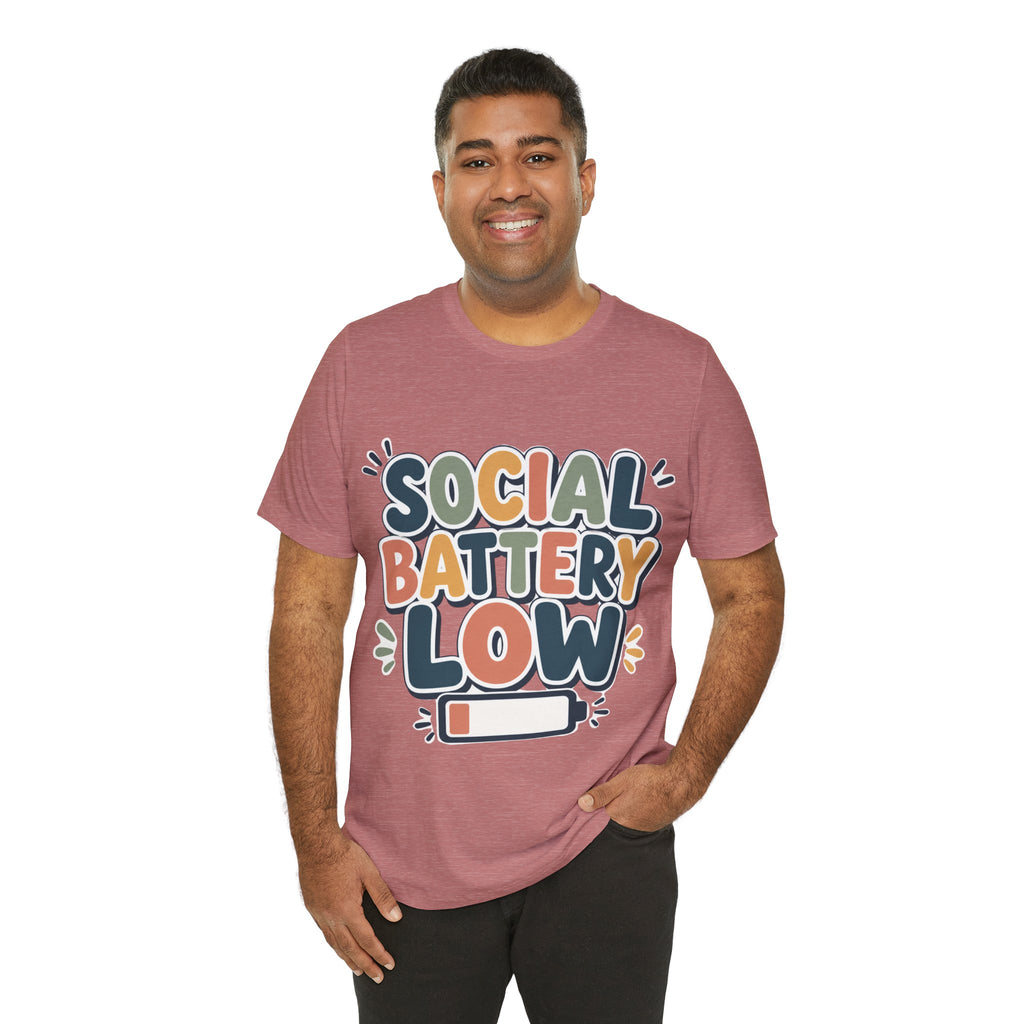 Social Battery Low T-Shirt — Funny Introvert Tee