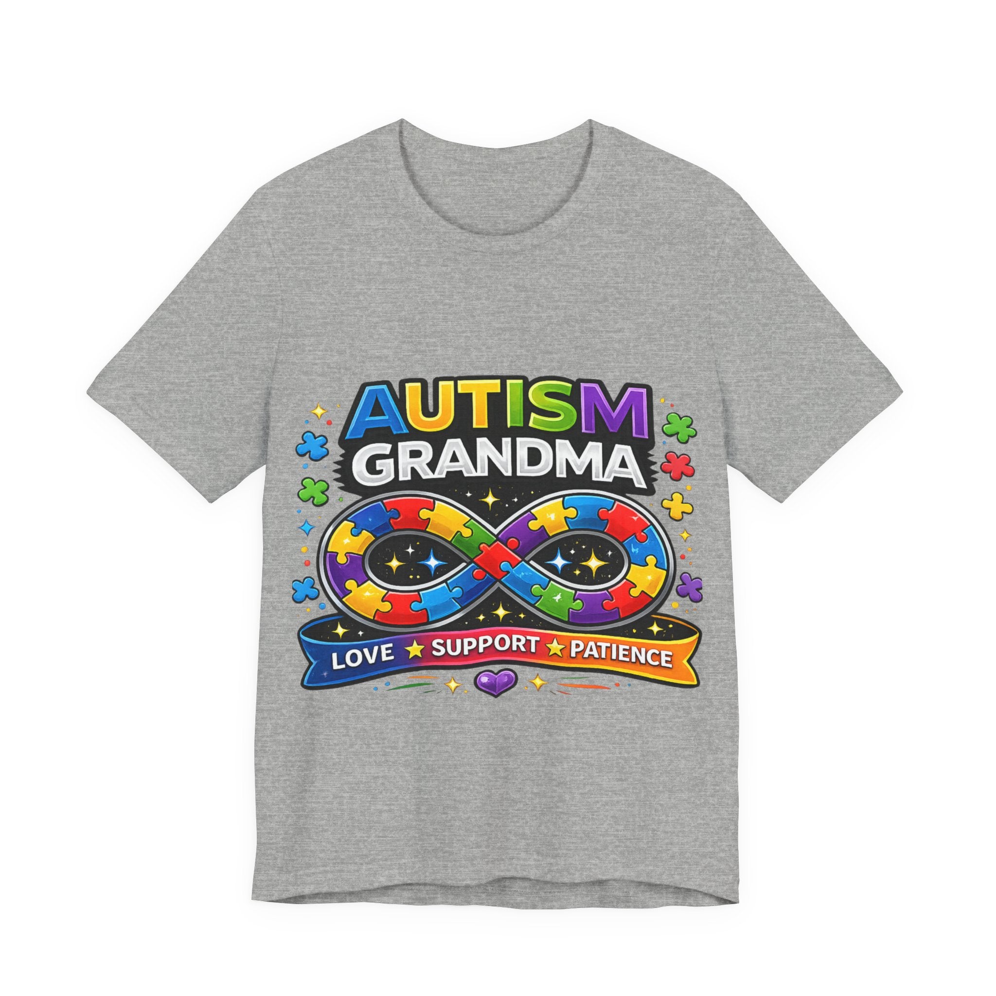 Autism Grandma Shirt | Proud Autism Grandma Tee | Infinity Puzzle Ribbon T-Shirt | Love Support Patience Gift | Autism Awareness Apparel